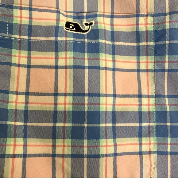 Vineyard Vines Tartan Plaid Classic Fit Tucker Shirt Performance Fabric Preppy M - Picture 10 of 15